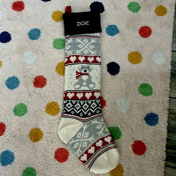 Pottery Barn kids stocking embroidered with “Zoe” - Picture 1 of 1